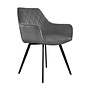 KICK Eetkamerstoel Karl- Velvet Donkergrijs