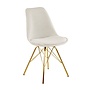 KICK Kuipstoel Jens - Wit- Goud frame