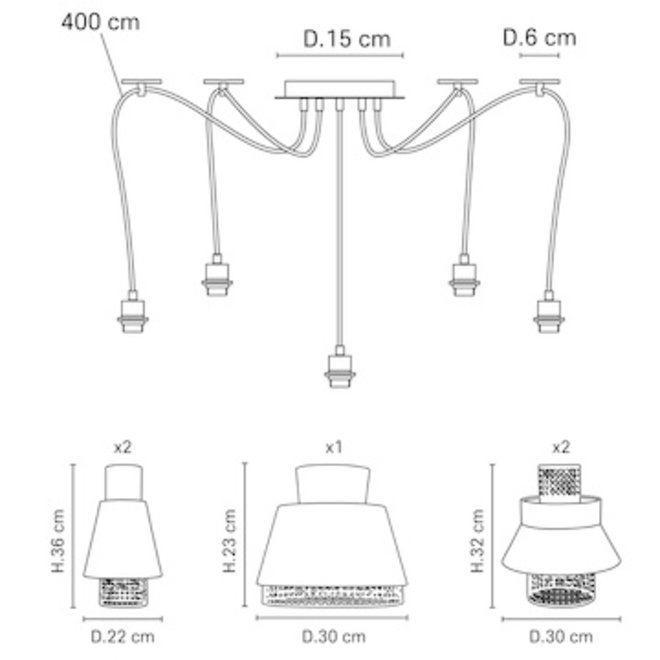 Market Set Hanglamp Singapour 3l - Féminin