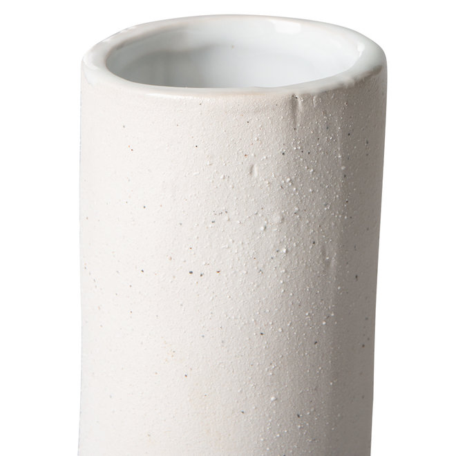 HK Objects: Ceramic Twisted Vase Matt White