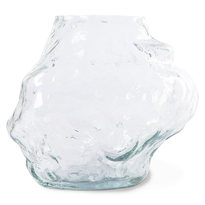 HK Objects: Cloud Vase Clear Glass Low