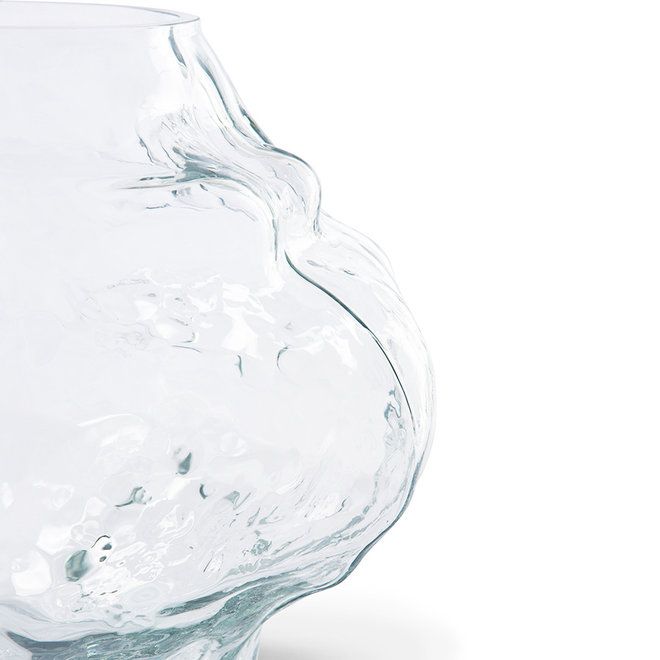 HK Objects: Cloud Vase Clear Glass Low