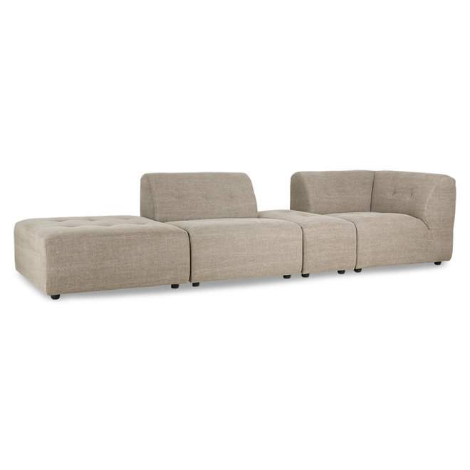 Vint Couch: Element Hocker Small, Linnen Mix, Taupe