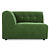 Vint Couch: Element Left 1,5-Seat, Royal Velvet, Green