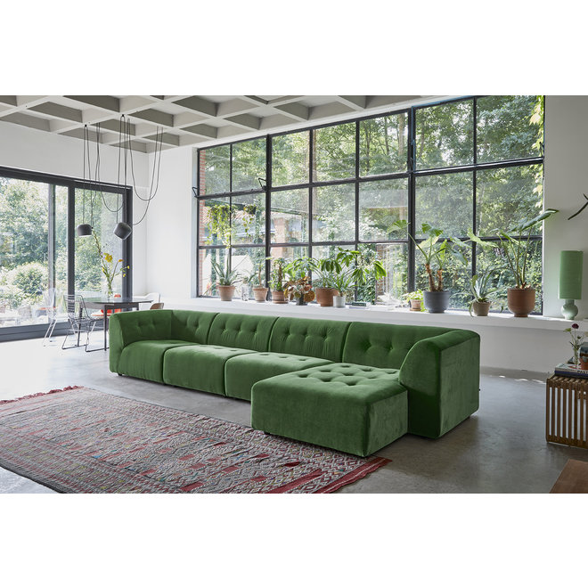Vint Couch: Element Left 1,5-Seat, Royal Velvet, Green