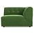 Vint Couch: Element Right 1,5-Seat, Royal Fluwelen, Groen