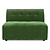 Vint Couch: Element Middle 1,5-Seat, Royal Velvet, Green