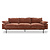 Retro sofa: 4-stoelen, koninklijk fluweel, magnolia
