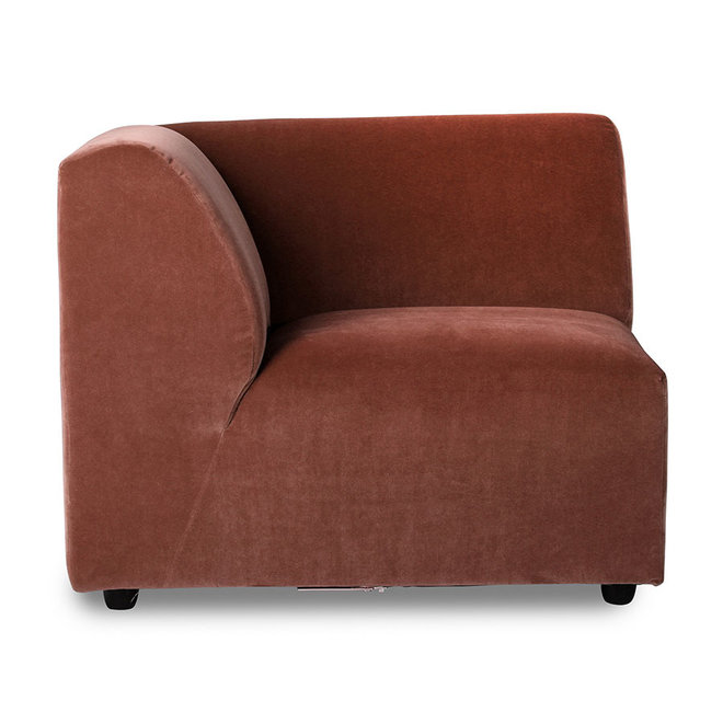 Jax Couch: Element Left End, Royal Velvet, Magnolia