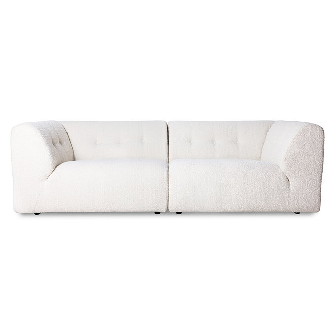 Vint Couch: Element Left 1,5-Seat, Boucle, Cream