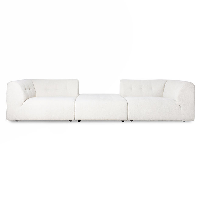 Vint Couch: Element Right 1,5-Seat, Boucle, Cream