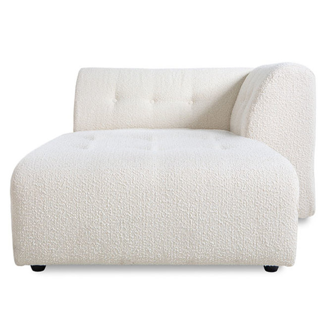 Vint Couch: Element Right Divan, Boucle, Cream