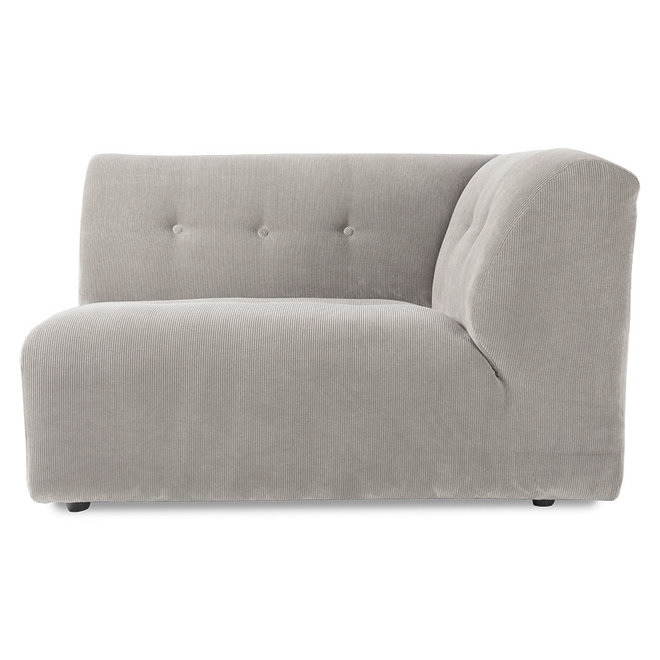 Vint Couch: Element Right 1,5-Seat, Corduroy Rib, Cream