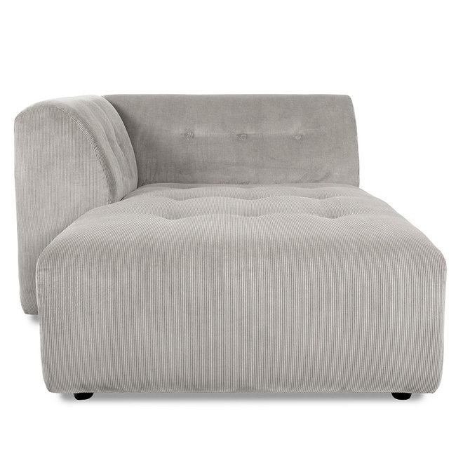 Vint Couch: Element Left Divan, Corduroy Rib, Cream