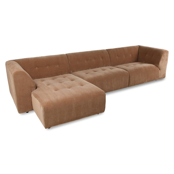 Vint Couch: Element Right 1,5-Seat, Corduroy Rib, Brown
