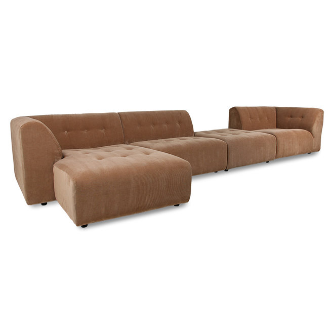 Vint Couch: Element Middle 1,5-Seat, Corduroy Rib, Brown
