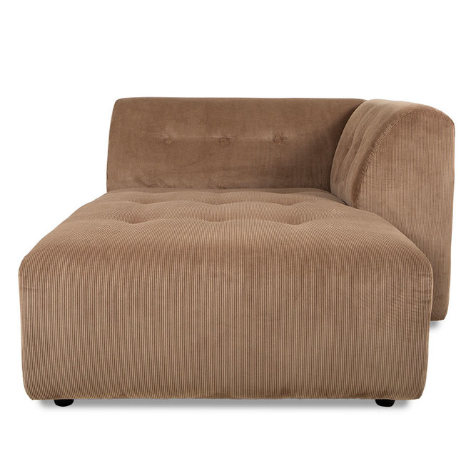 Vint Couch: Element Right Divan, Corduroy Rib, Brown
