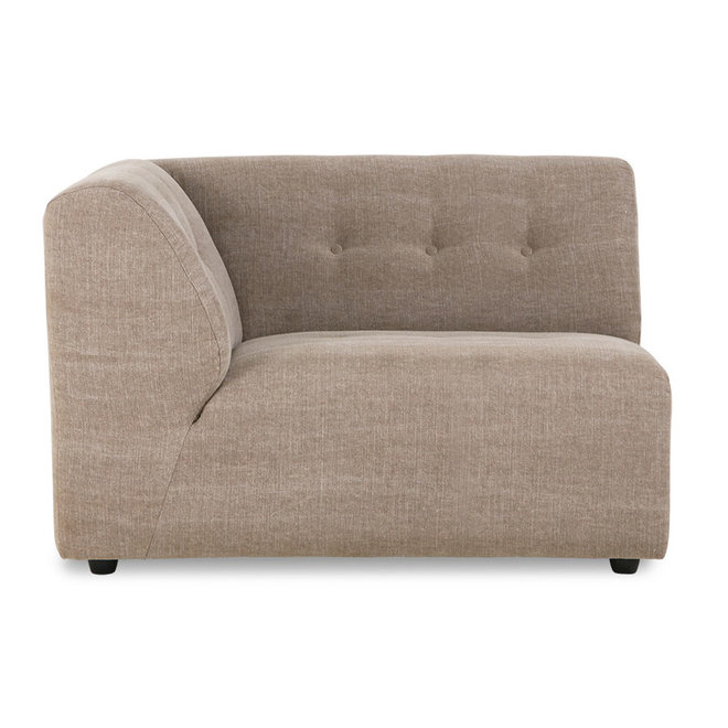 Vint Couch: Element Left 1,5-Seat, Linnen Mix, Taupe