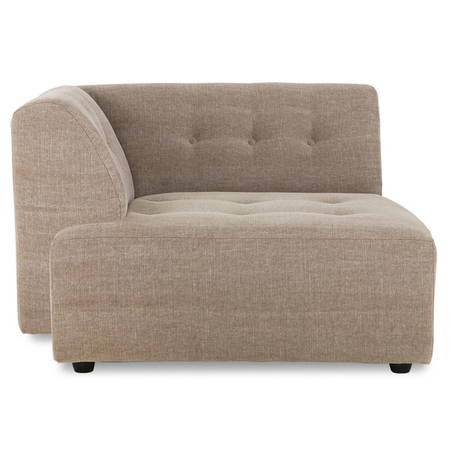 Vint Couch: Element Left Divan, Linnen Mix, Taupe