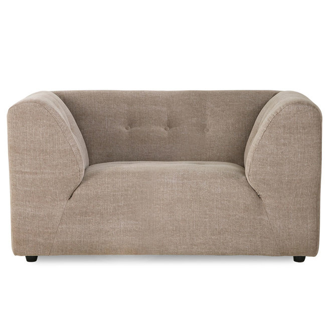 Vint Couch: Element Loveseat, linnenmix, taupe