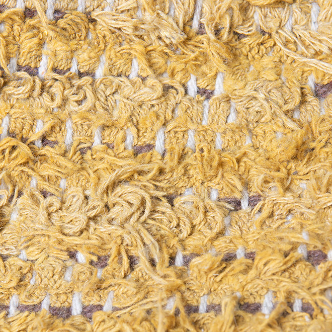 Hand geweven katoenen tapijt oker / bruin (120x180)