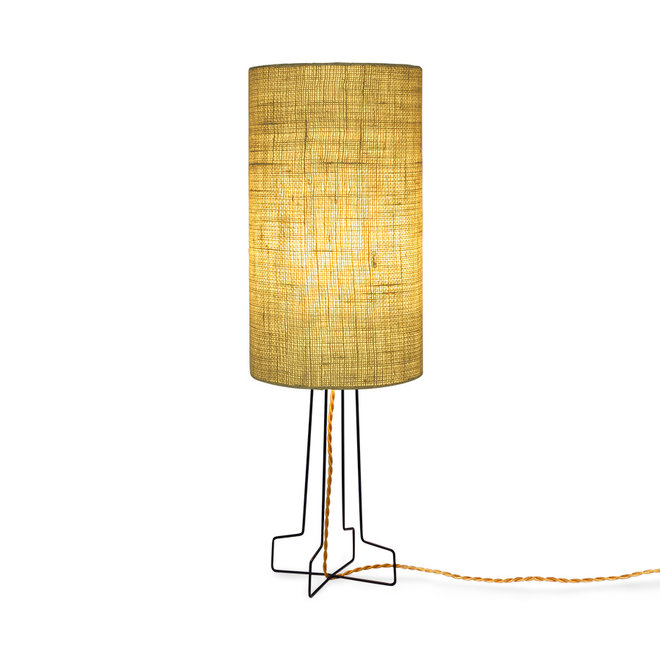 jute cilinderlamp schaduw jade groen