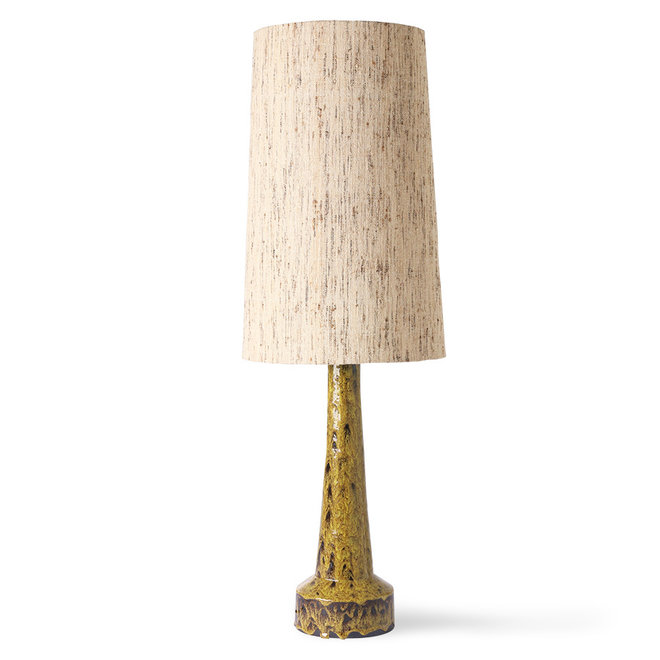 Retro Mosterd Stoneware Lamp Basis