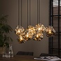 Hanglamp 4+3 rock / Chromed glas