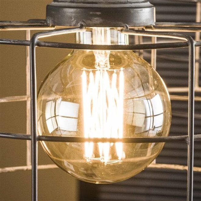 Lichtbron LED filament bol Ø9 5 - E27 6W dimbaar / Amberkleurig glas