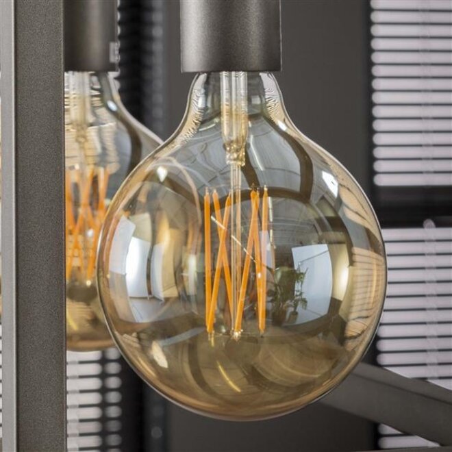 Lichtbron LED filament bol Ø12 5 - E27 6W dimbaar / Amberkleurig glas