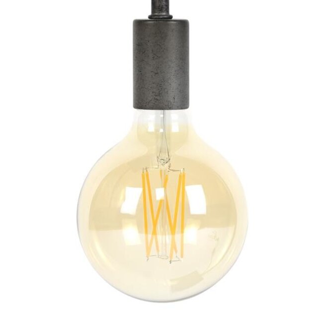 Lichtbron LED filament bol Ø12 5 - E27 6W dimbaar / Amberkleurig glas