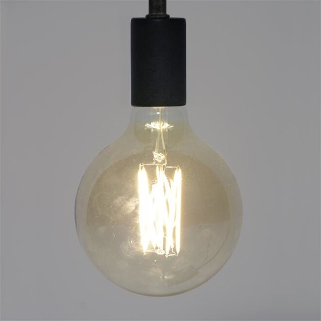 Lichtbron LED filament bol Ø12 5 - E27 6W dimbaar / Amberkleurig glas