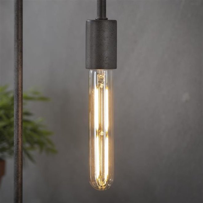 Lichtbron LED filament buis 18 5 cm - E27 4W 2100K 280lm dimbaar / Amberkleurig glas