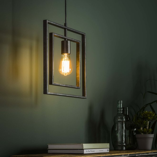 Hanglamp 1L Turn square / Charcoal