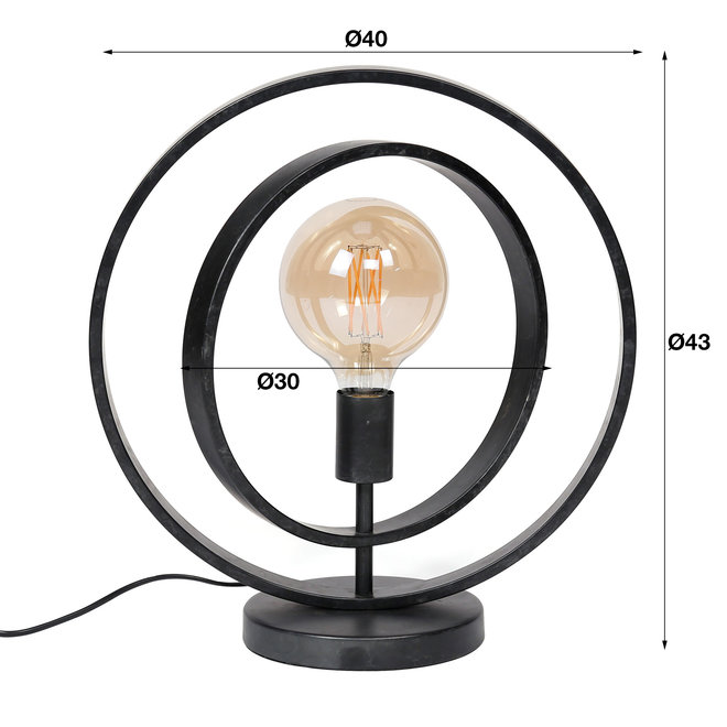 Tafellamp 1L Turn around / Charcoal