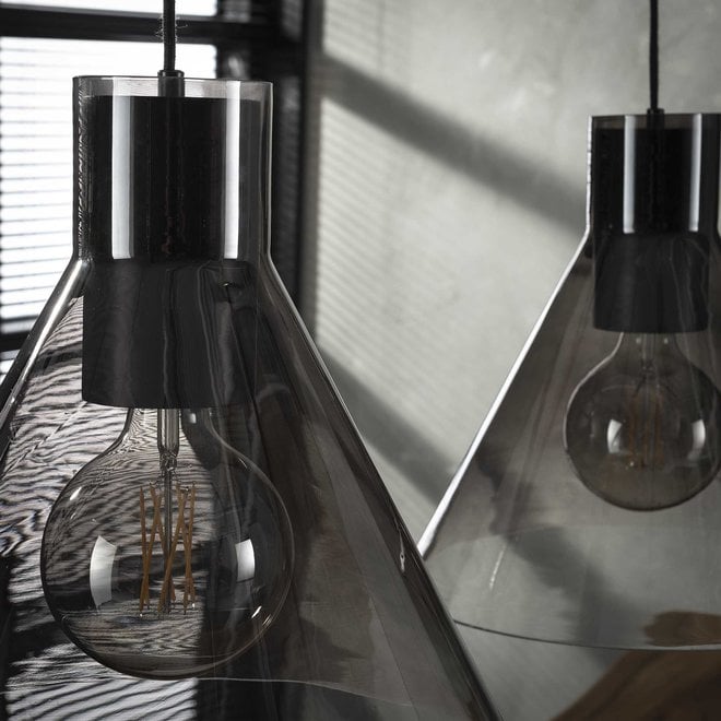 Hanglamp trechter smoke glas -2e kansje