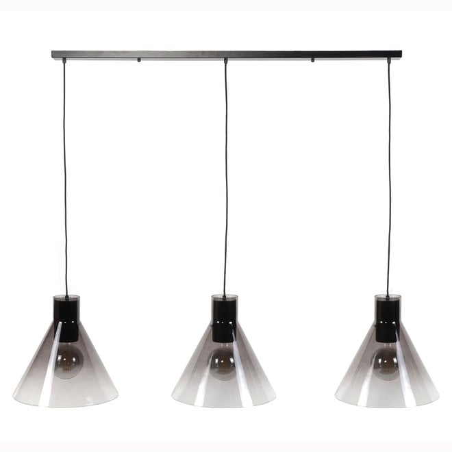 Hanglamp trechter smoke glas -2e kansje