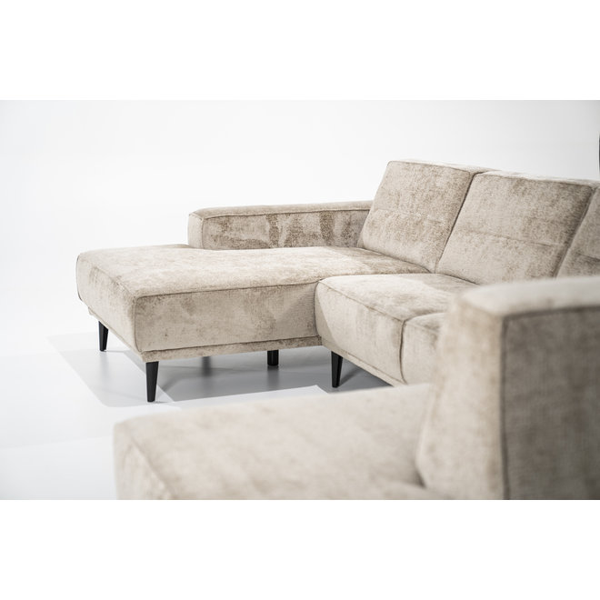 Hoekbank Sef (sofa arm links+ 3-zits zonder armen + zithoek + ottomane rechts)
