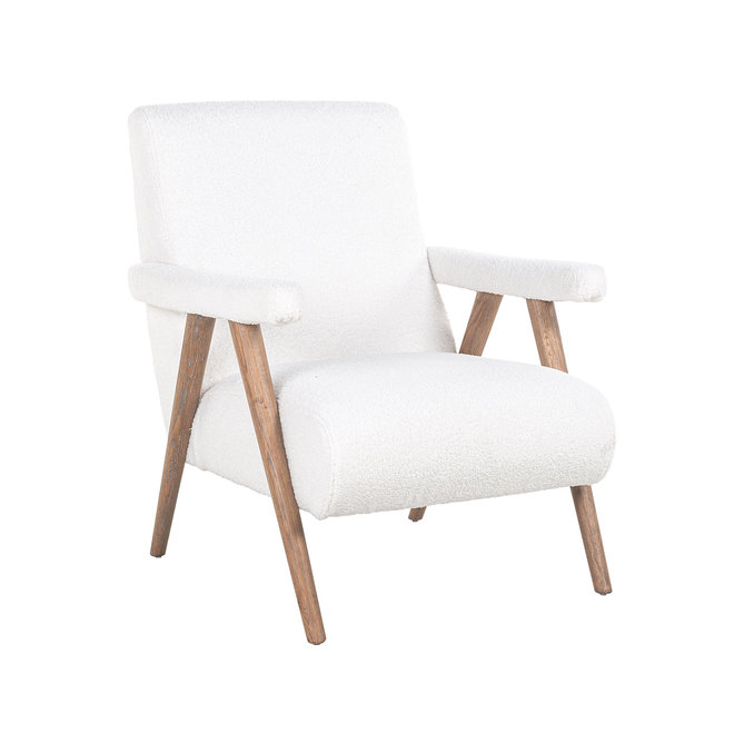 Fauteuil Bono white furry fire retardant (Himalaya 900 white furry)