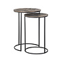 Bijzettafel Tulum set van 2 (Brushed Gold)