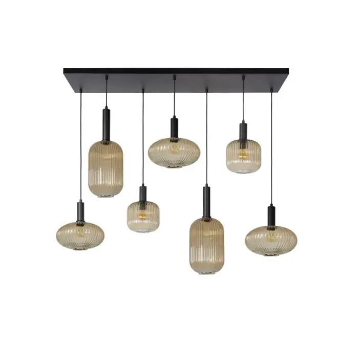 MALOTO - hanglamp 7xE27 - amber