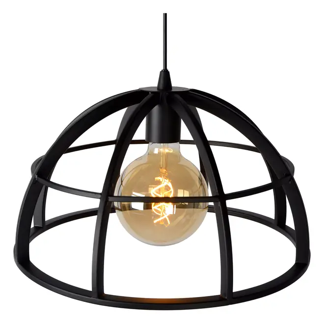 Lucide DIKRA - hanglamp - ø40 cm - 1xE27 - zwart  - 2e kansje