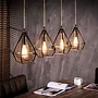 Hanglamp 4L druppel / brons antiek - 2e kansje