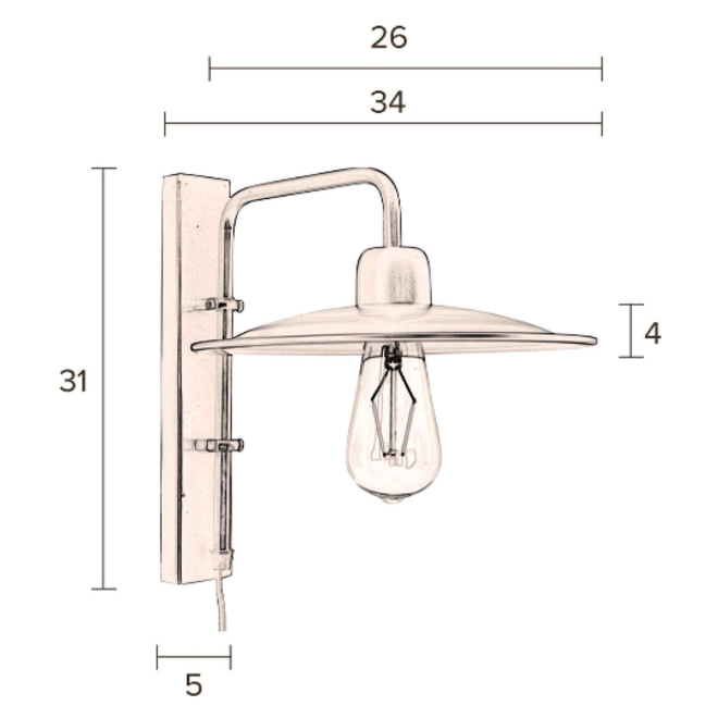 Wandlamp Fouk