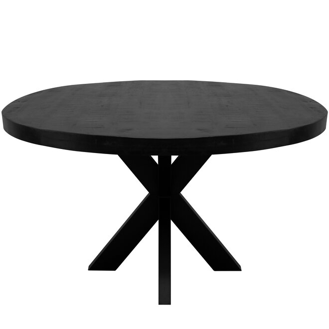 Kick eettafel Dax rond - 120cm - Zwart