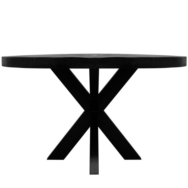 Kick eettafel Dax rond - 120cm - Zwart