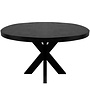 Kick eettafel Dax rond - 130cm - Zwart