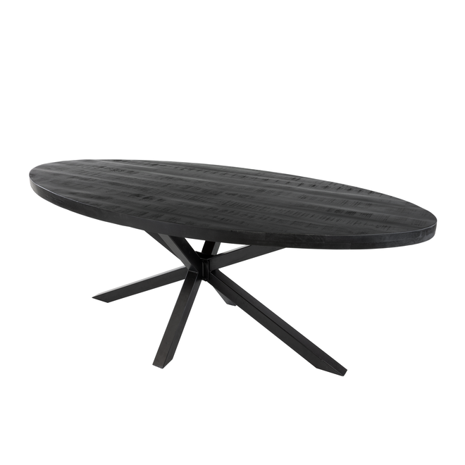 Kick eettafel Dax ovaal - 180cm - Zwart