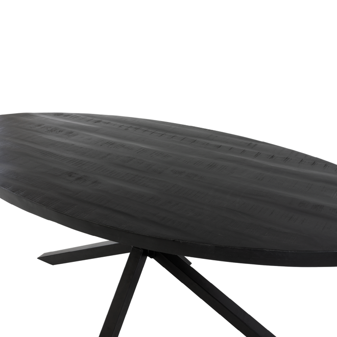 Kick eettafel Dax ovaal - 180cm - Zwart