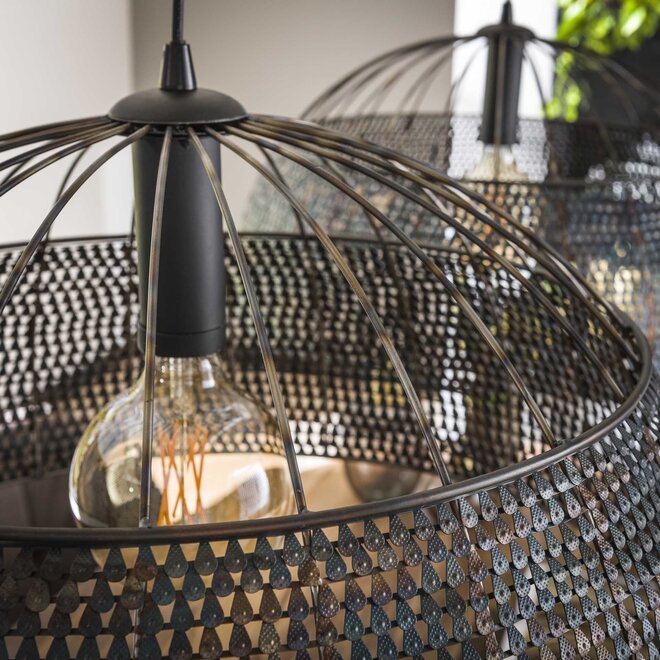 Hanglamp 2L armor Ø60 / Zwart bruin - 2e kansje